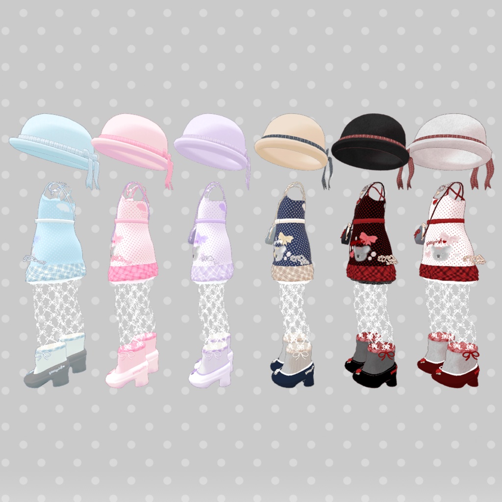 【キプフェルちゃん対応】みずたま さま~でいと【VRC向けコーデ】