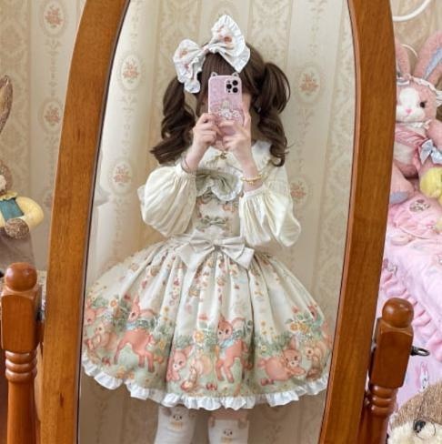 送料無料♡リボンベルト付きロリィタJSK wanpi145★