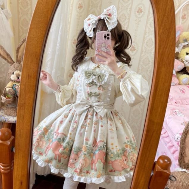 送料無料♡リボンベルト付きロリィタJSK wanpi145★