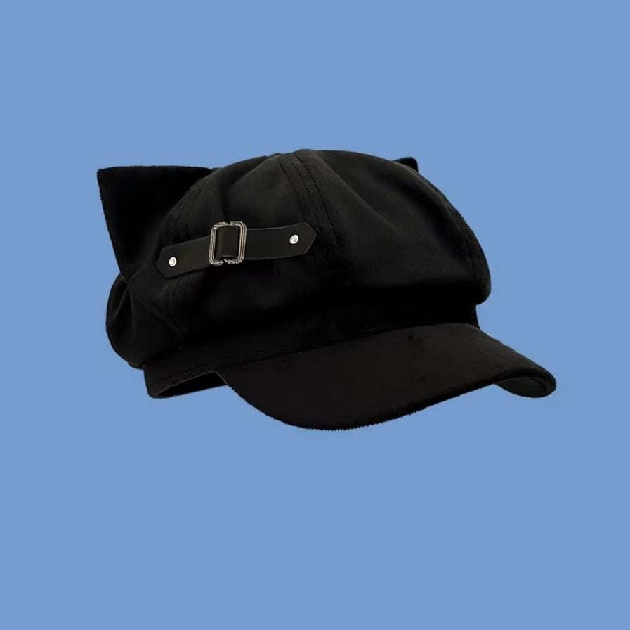 ゆめかわ♡全4カラー ベルト付き猫耳キャップ komono9