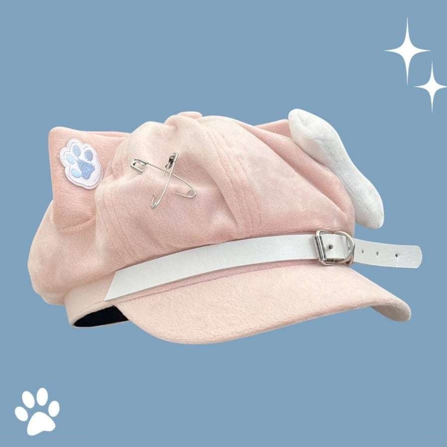 ゆめかわ♡全4カラー サブカル系猫耳キャップ komono7