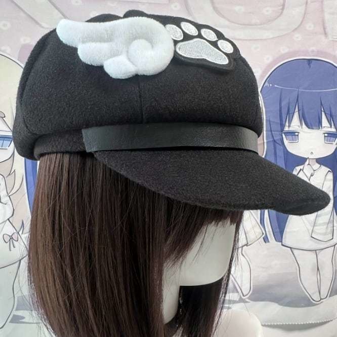 ゆめかわ♡全2カラー サブカル系肉球付きベレー帽 komono4