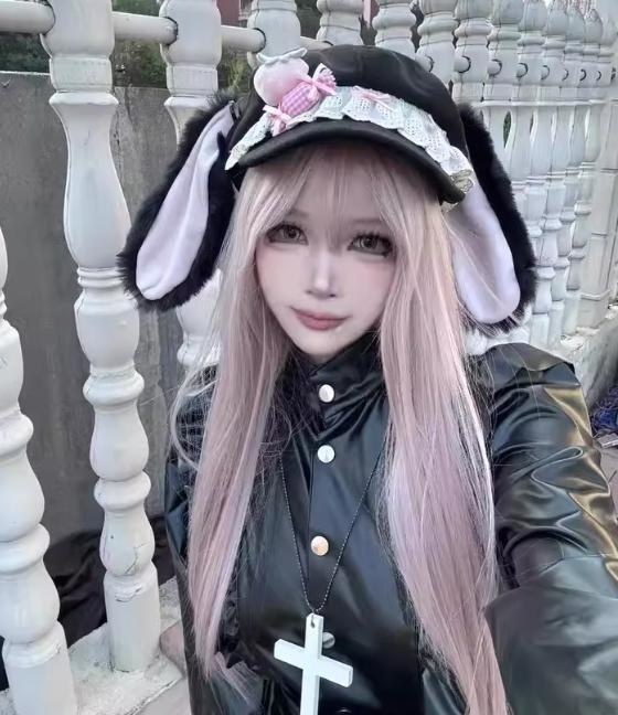 ゆめかわ♡全2カラー うさ耳付きいちごベレー帽 komono3