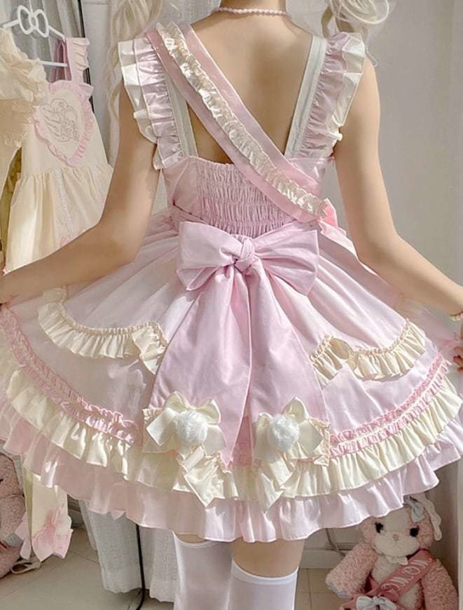 送料無料♡サッシュ&ヘアクリップ付きJSK wanpi124★