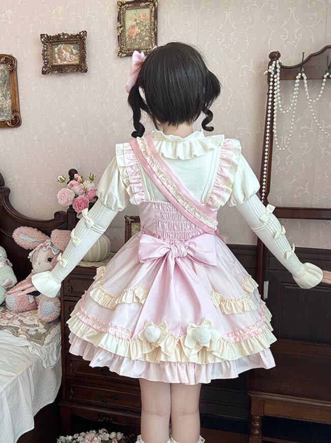 送料無料♡サッシュ&ヘアクリップ付きJSK wanpi124★