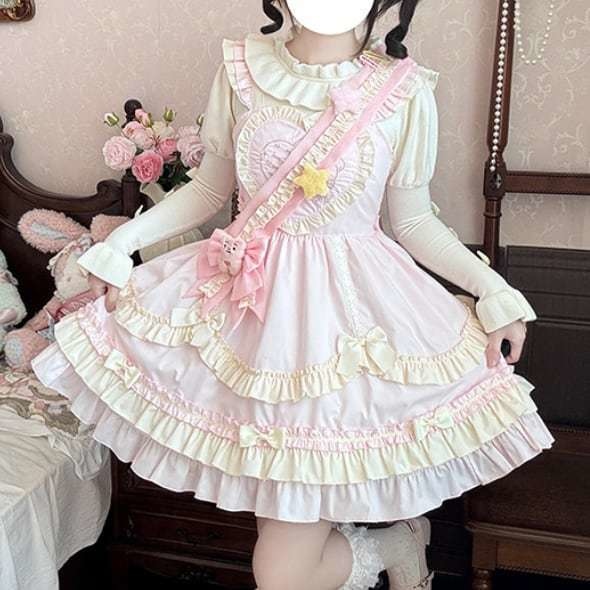 送料無料♡サッシュ&ヘアクリップ付きJSK wanpi124★