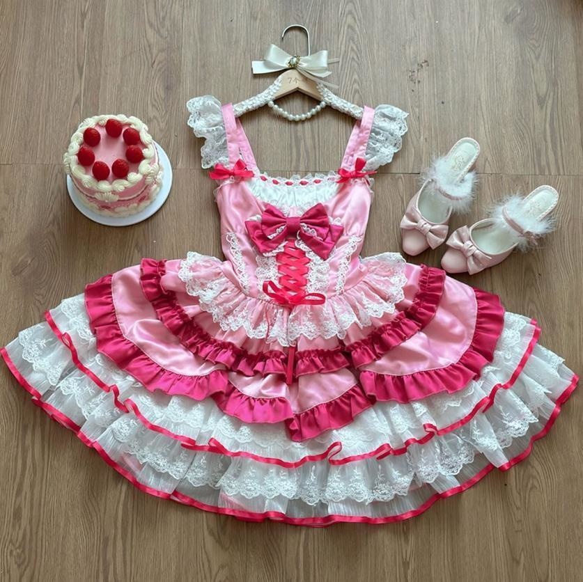 送料無料♡全2カラー バックリボン付き♪姫ロリちっくなジャンパースカート wanpi128★