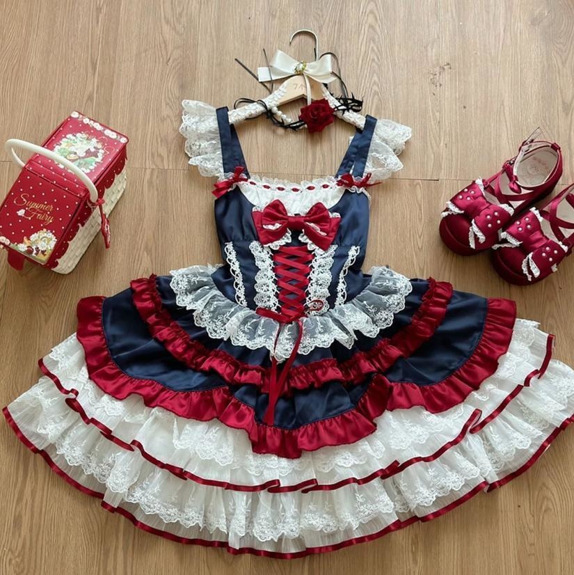 送料無料♡全2カラー バックリボン付き♪姫ロリちっくなジャンパースカート wanpi128★