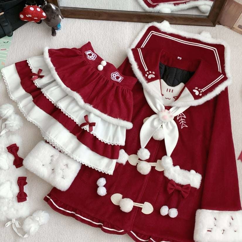 送料無料♡全3カラー もこもこセーラー服 seifuku73