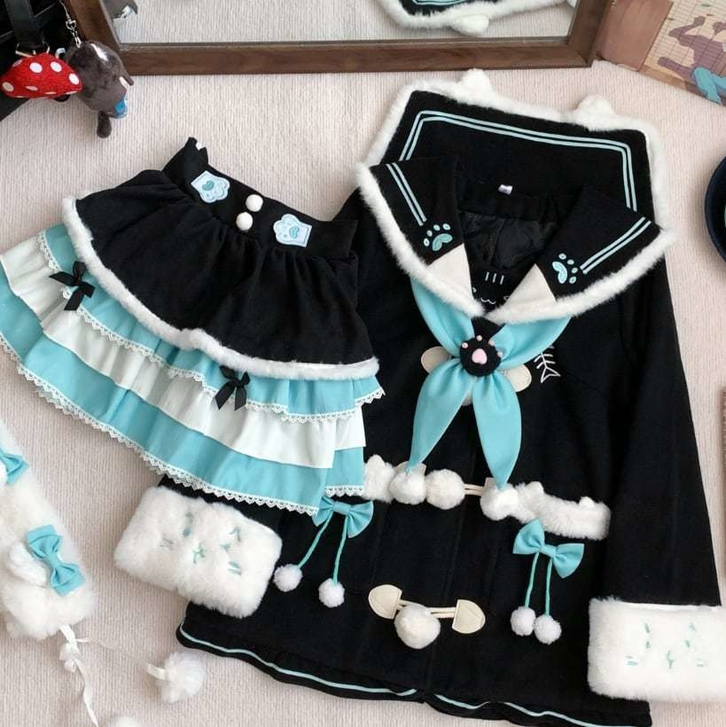 送料無料♡全３カラー　もこもこセーラー服　seifuku73