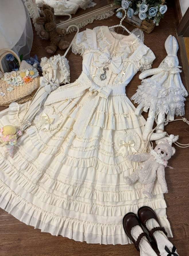 送料無料♡全3カラー ホワイトシュガーロング丈JSK wanpi100★