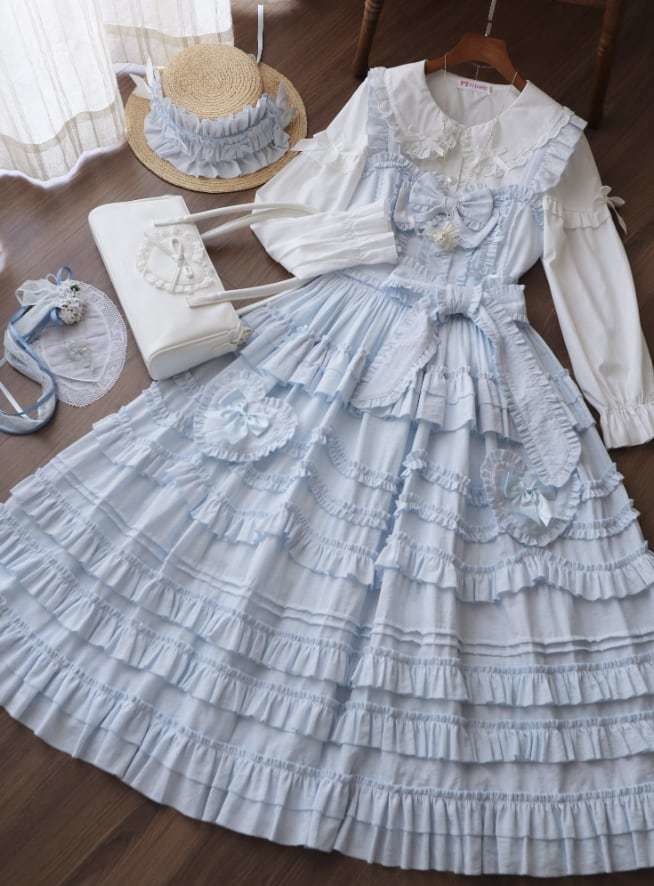 送料無料♡全3カラー ホワイトシュガーロング丈JSK wanpi100★