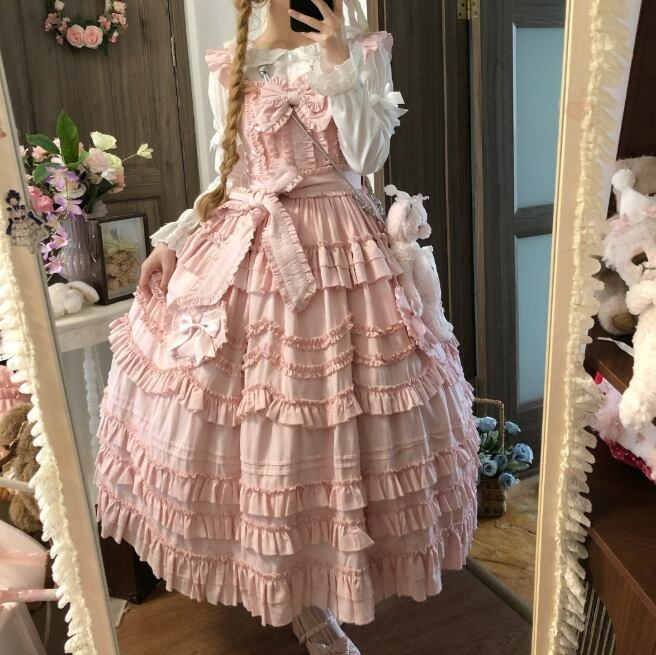 送料無料♡全3カラー ホワイトシュガーロング丈JSK wanpi100★