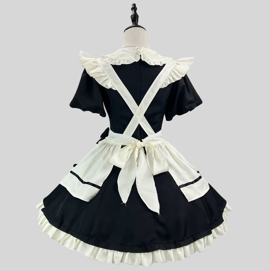 送料無料♡つけ袖付きフリルメイド服 kos34★