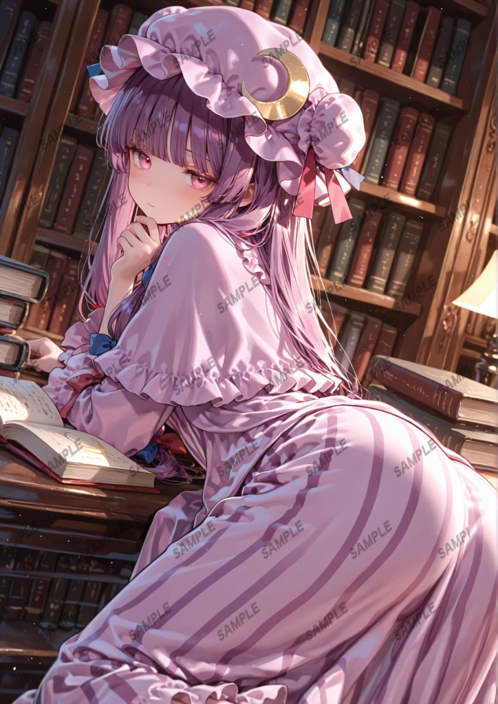 AU65 パチュリー・ノーレッジ　パチェ　オリジナルイラスト　A4ポスター