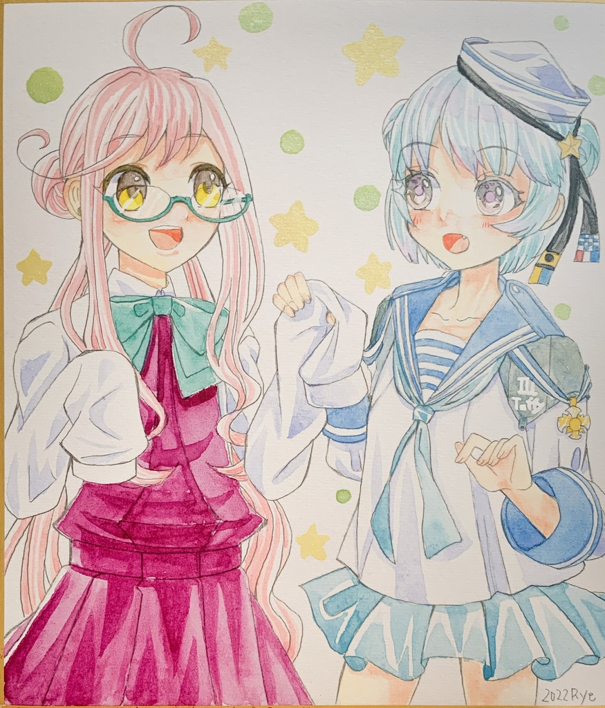 イラストリクエスト。オーダーイラスト。ハガキ、色紙サイズ、A5サイズ水彩画