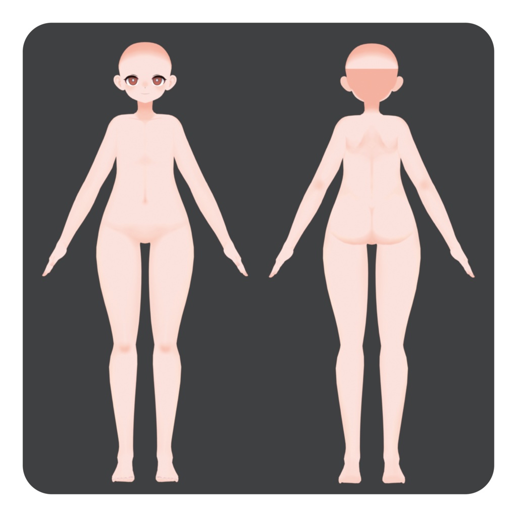 3Dキャラ素体【Blender】