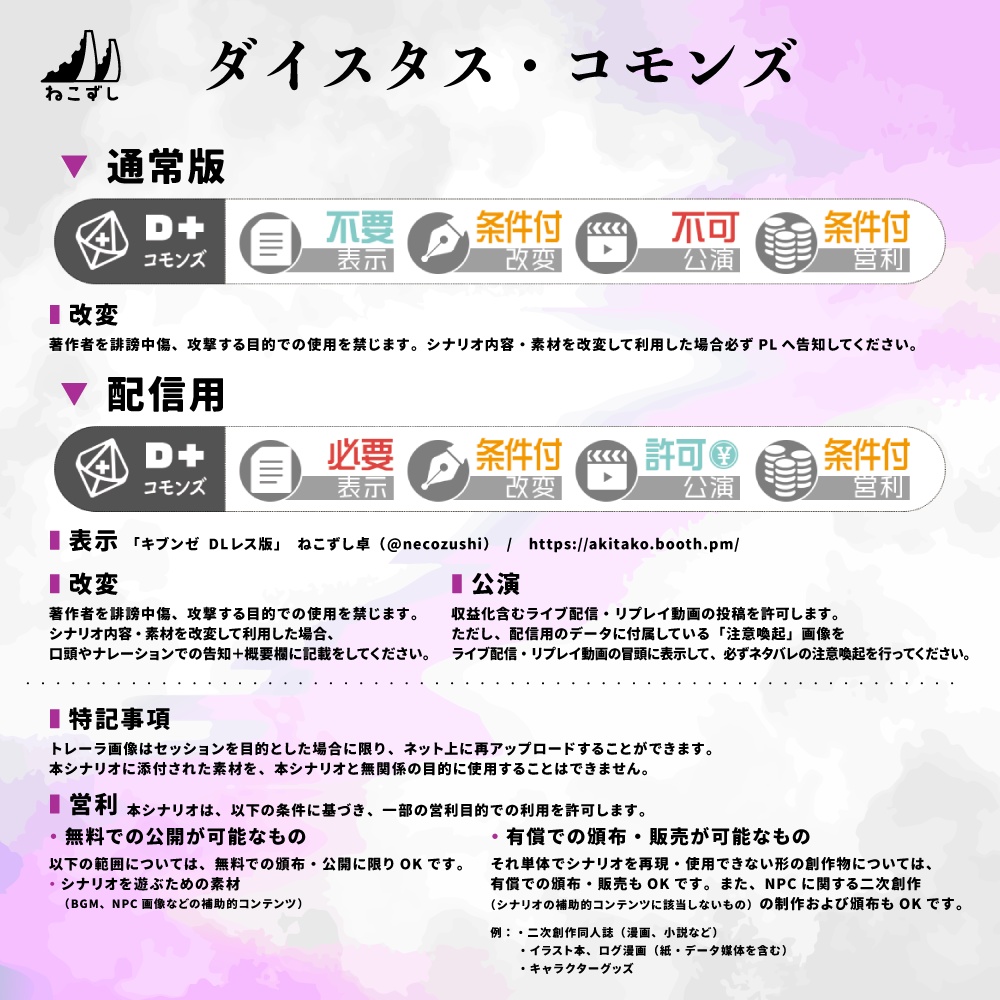 キブンゼ DLレス版 【エモクロアTRPG】