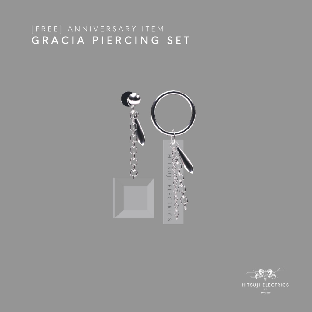 【無料】GRACIA Piercing Set【VRChat向けアクセサリー】