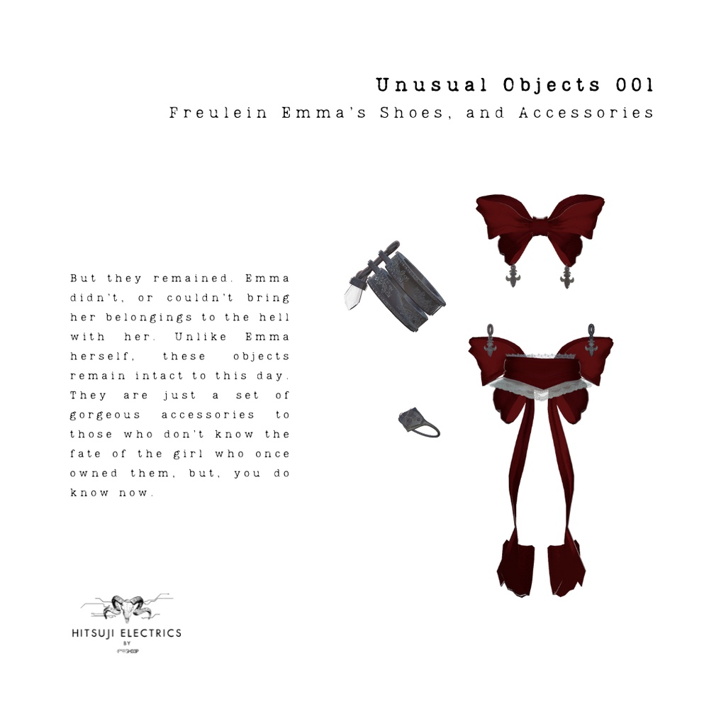 Unusual Objects 001: Freulein Emma's Shoes and Accessories【Lapwing / ゾメちゃん / Luve / 跳雪対応】