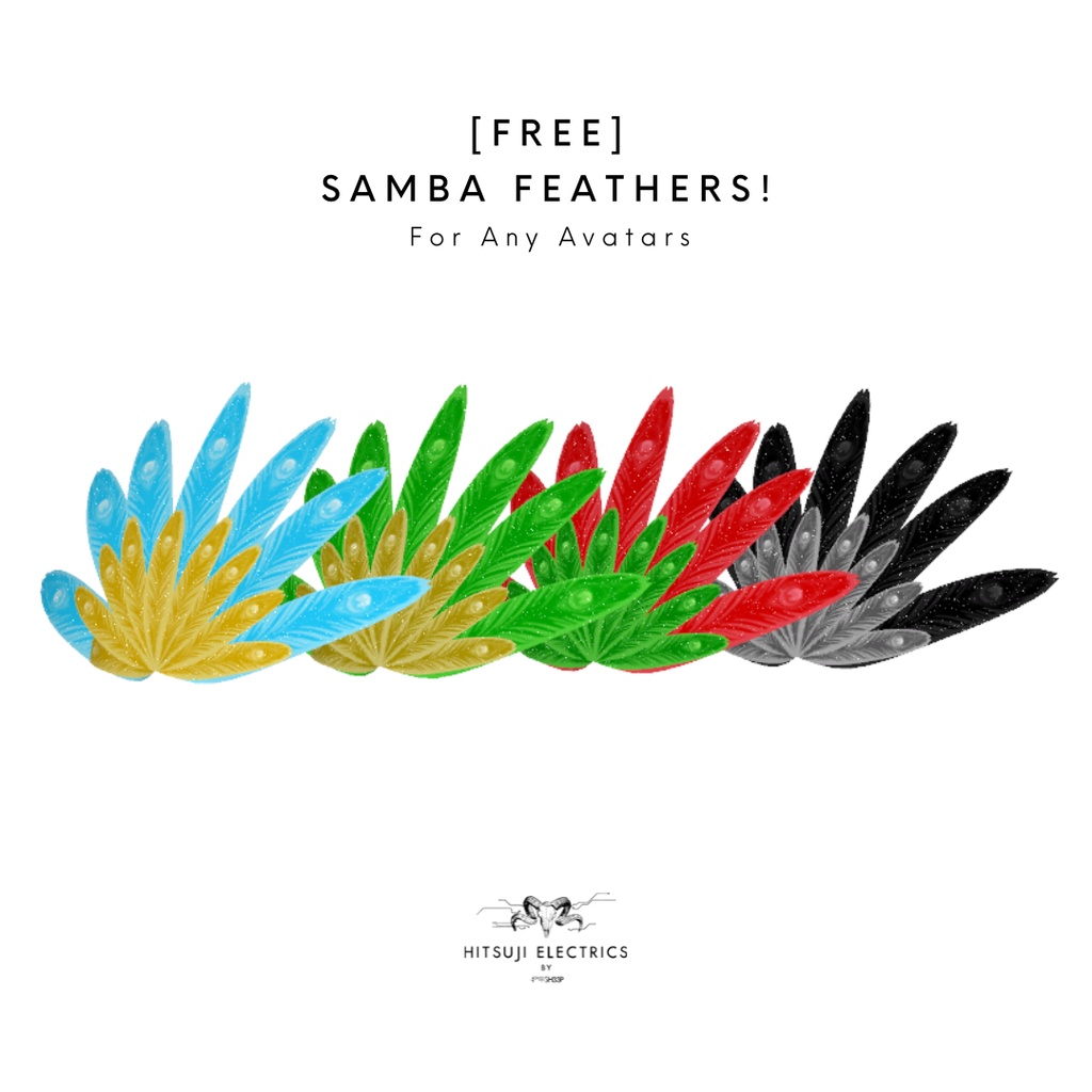【無料配布】SAMBA FEATHERS!【VRChat向け汎用モデル】