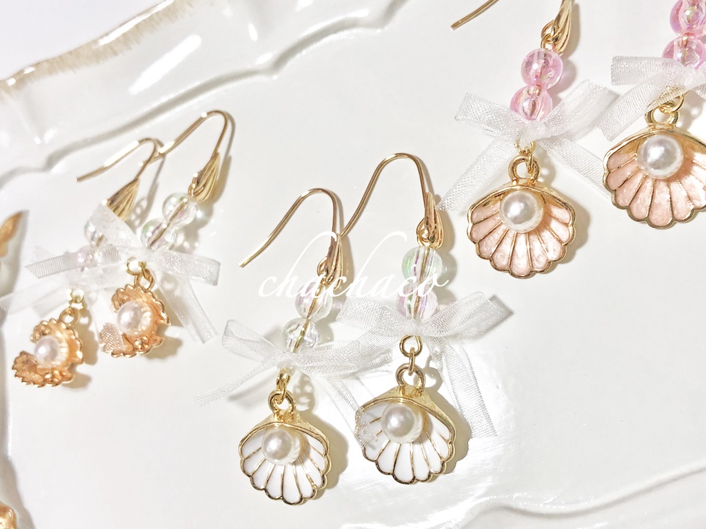 𓇼summer shell earrings𓇼