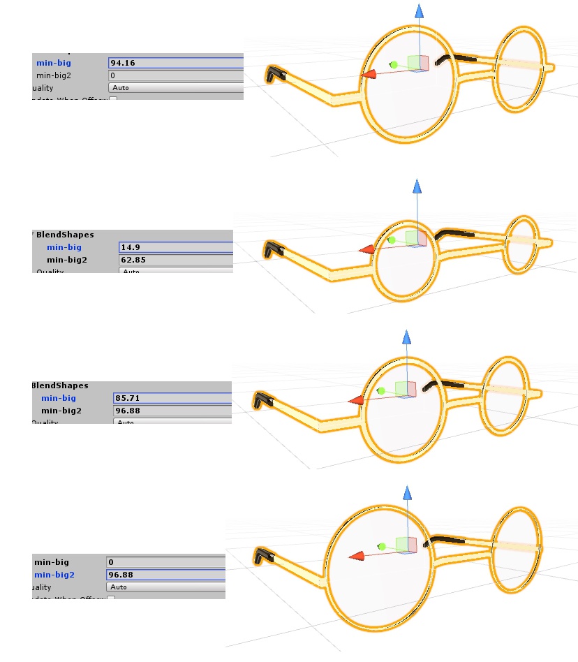 【3Dモデルアクセサリ】 - Golden glasses -