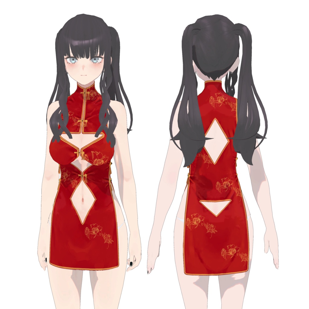 【3Dモデルウェア】チャイナドレス_CRAD
