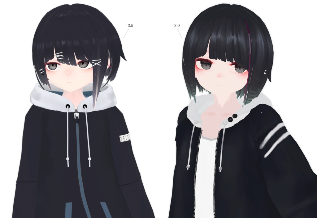 【オリジナル3Dモデル】アングラの子Ver3.0~4.2