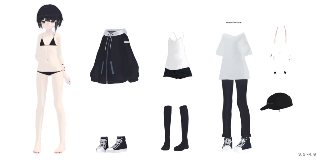 【オリジナル3Dモデル】アングラの子Ver3.0~4.2