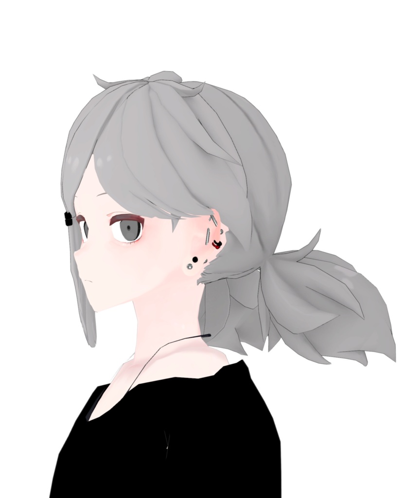 【3Dモデルアクセサリ】アングラの子4 CostomHair TwinTale_A02