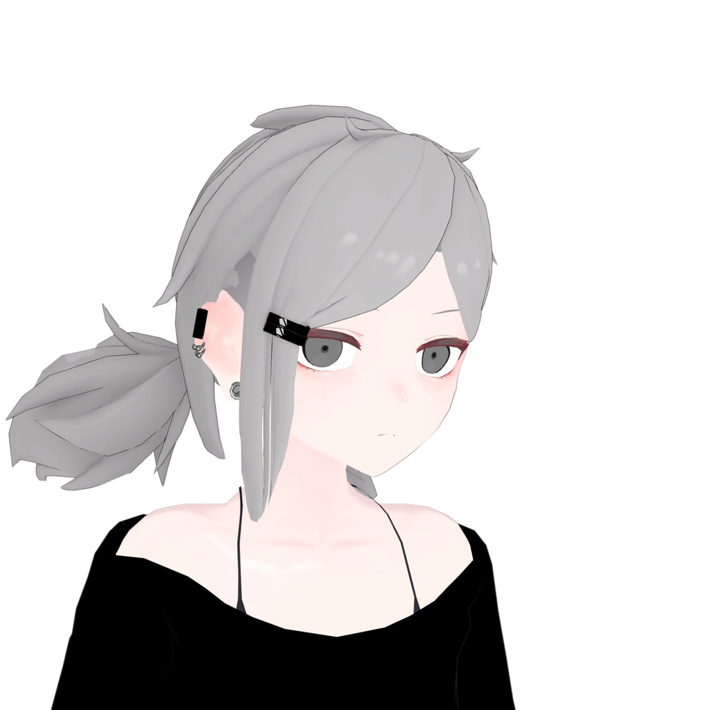 【3Dモデルアクセサリ】アングラの子4 CostomHair TwinTale_A02