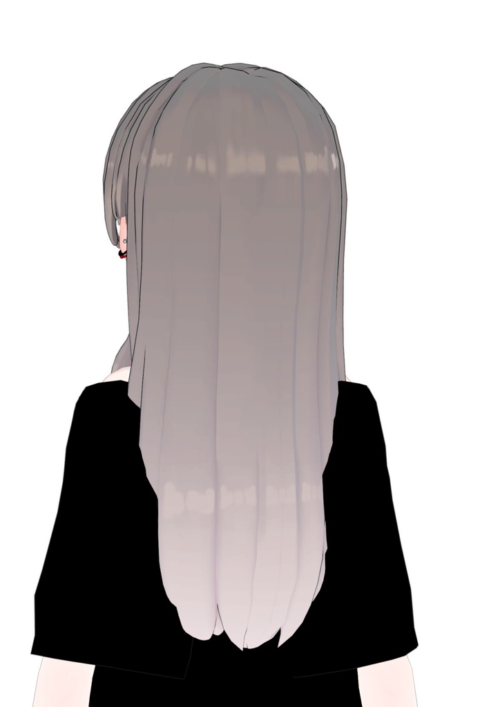 【3Dモデルアクセサリ】CostomHair Long_A01