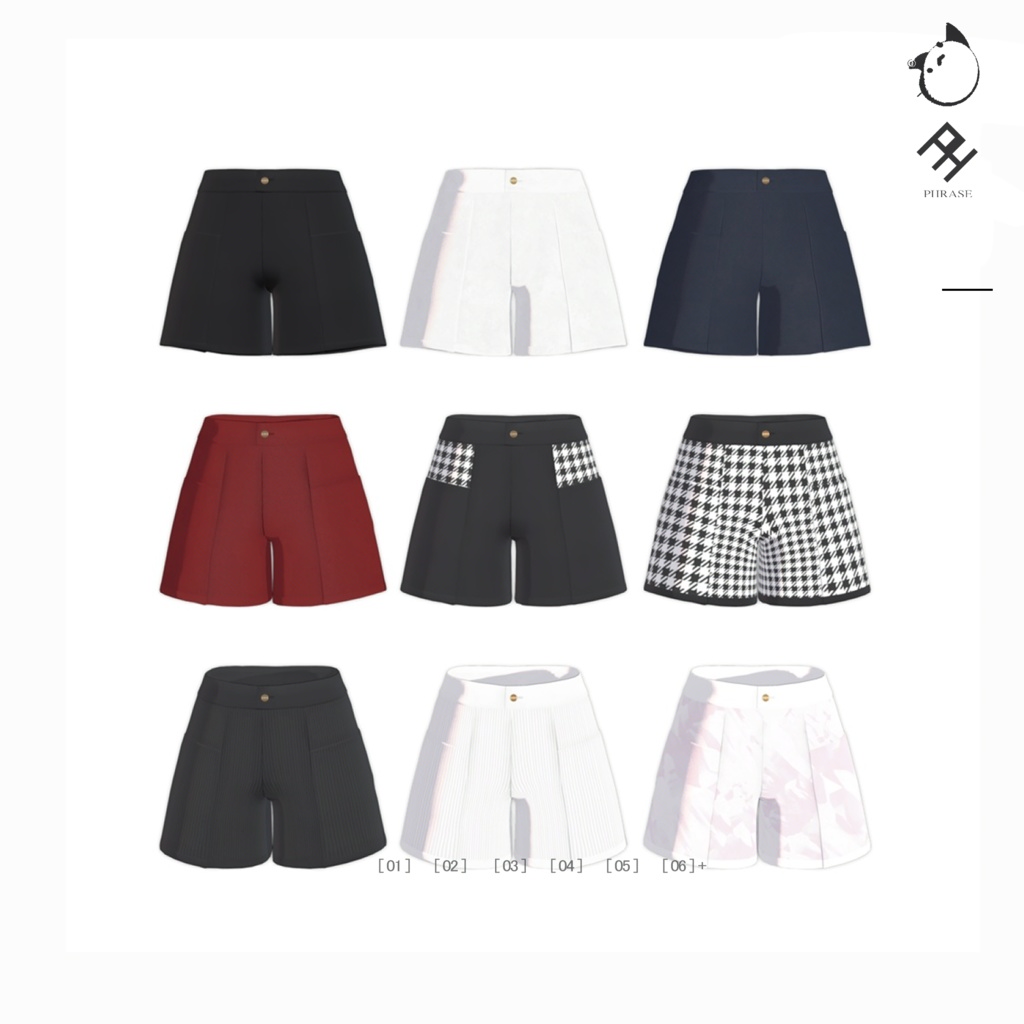 【3Dモデルウェア】Ph_bottoms Short pants
