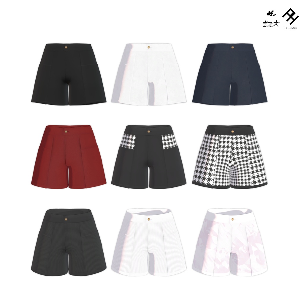 【3Dモデルウェア】Ph_bottoms Short pants _ A03Body