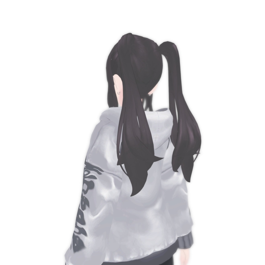 【3Dモデルアクセサリ】ロングツインテール
