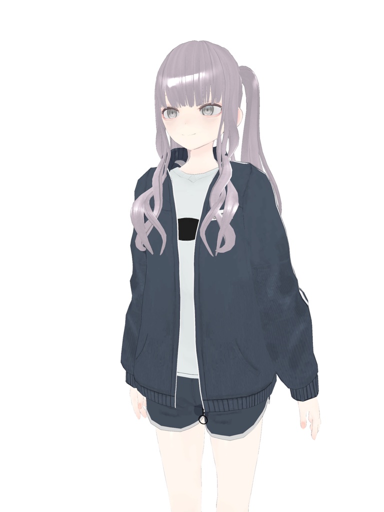 【3Dモデルアクセサリ】ロングツインテール