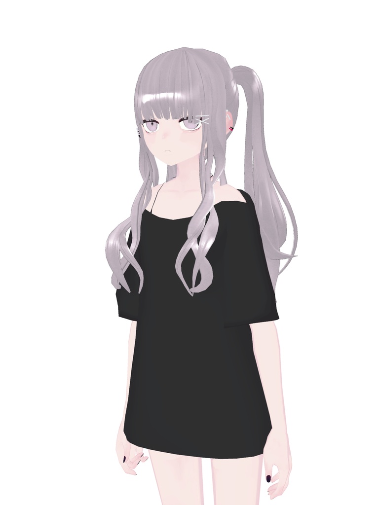 【3Dモデルアクセサリ】ロングツインテール