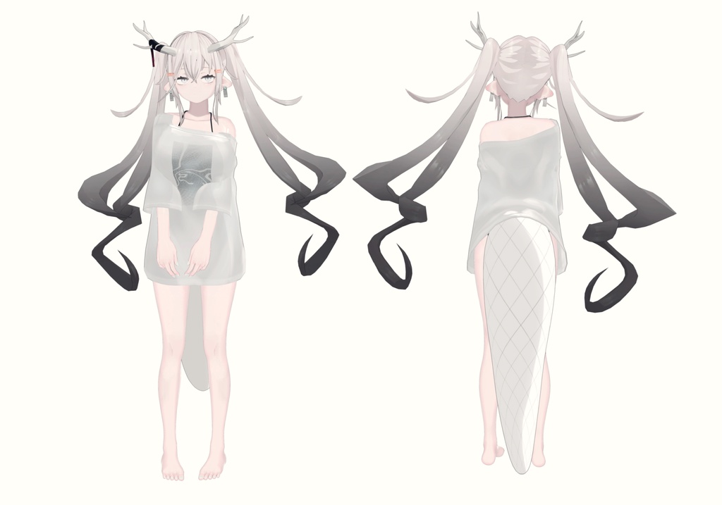 【3Dモデルアクセサリ】FlufhicTwintale