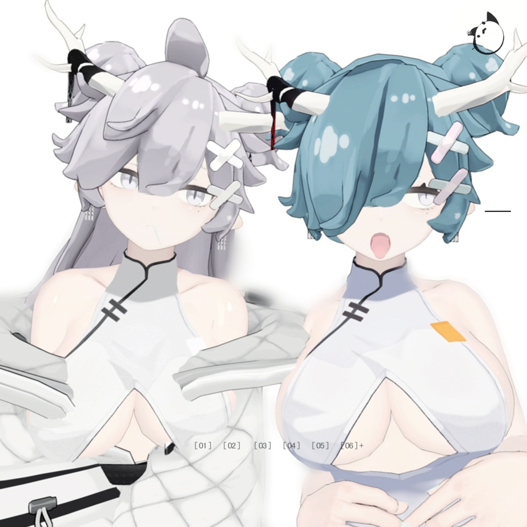 【3Dモデルアクセサリ】Wave'dMixHair