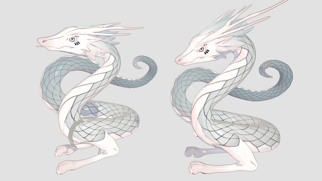 【オリジナル3Dモデル】龍のヨルちゃんRon