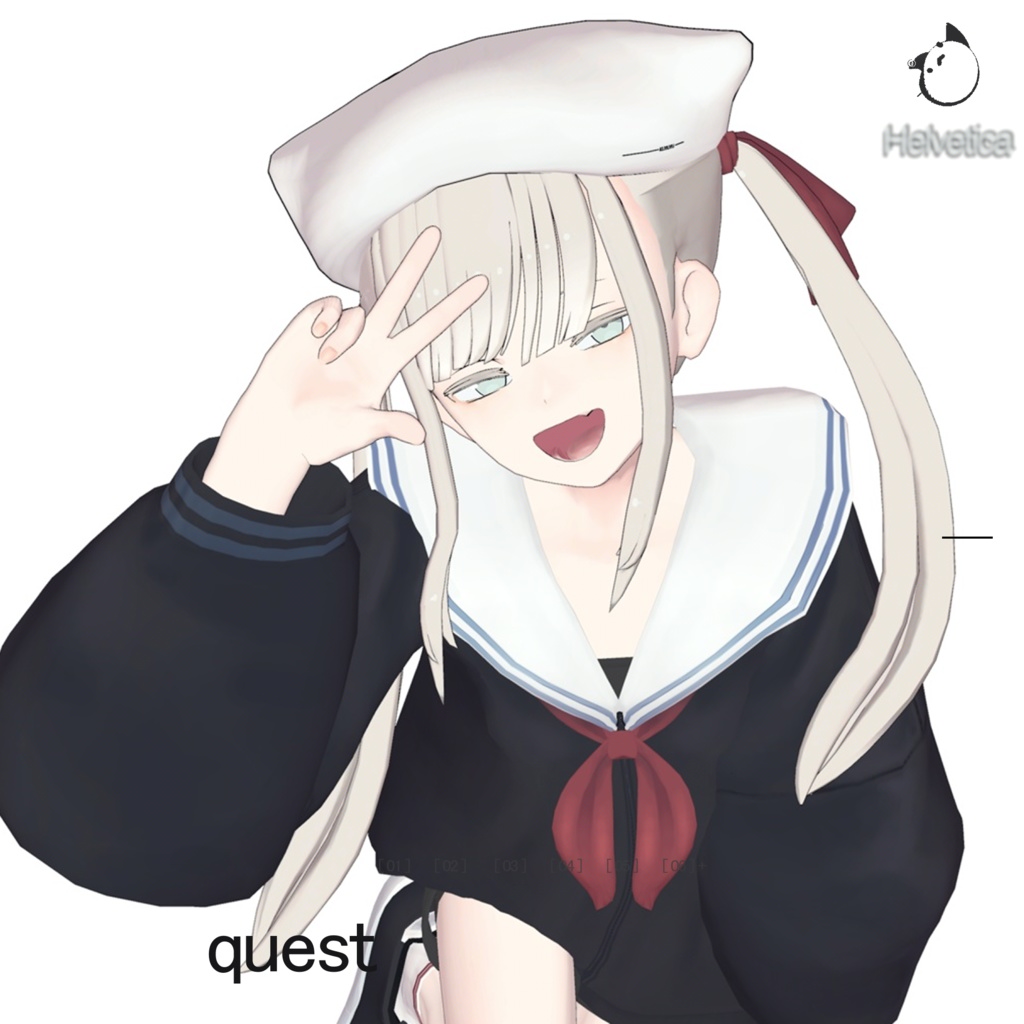 ”Quest対応版”【オリジナル３Dモデル】ヘルベチカ