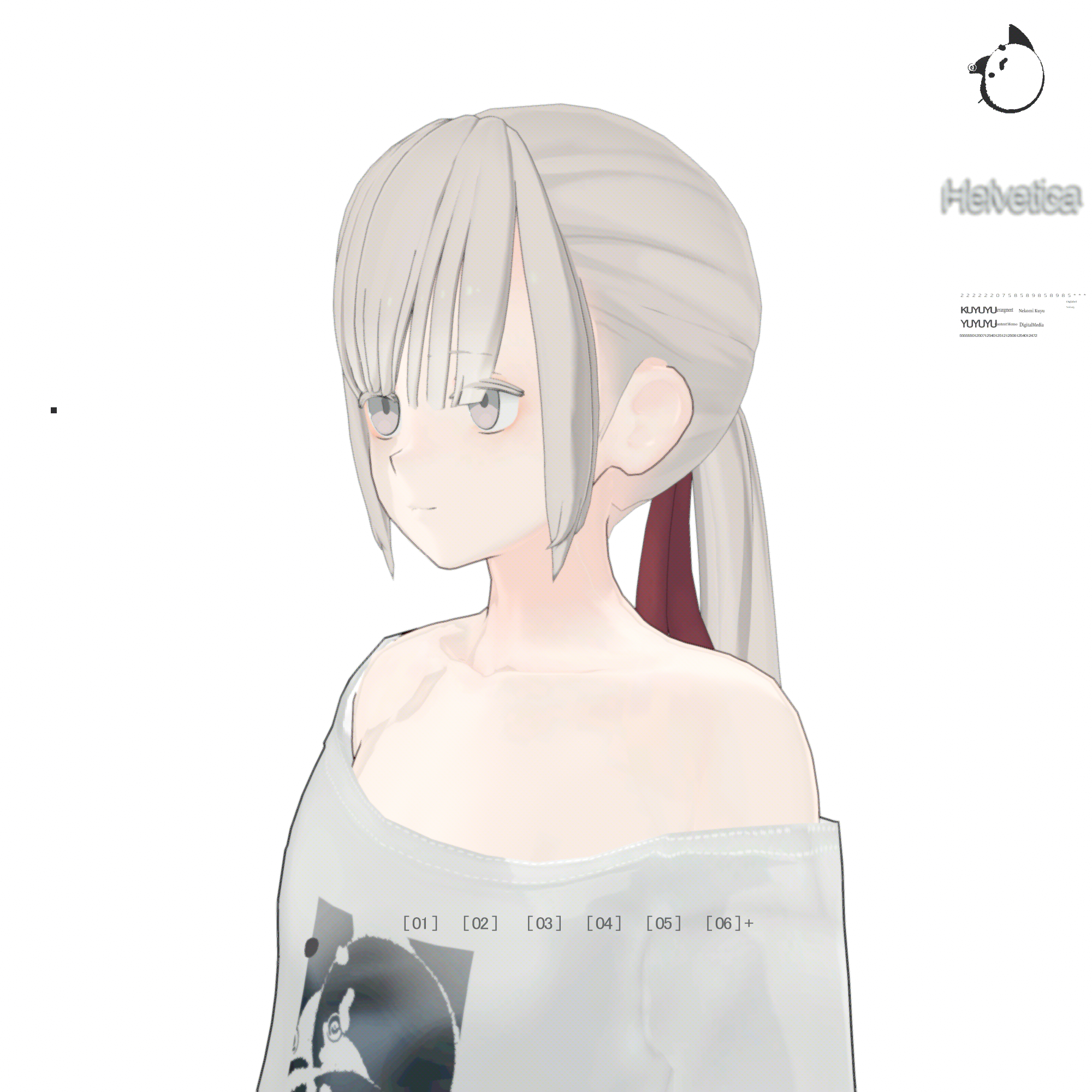 【３Dモデルアクセサリ】Helvetica PonyTale