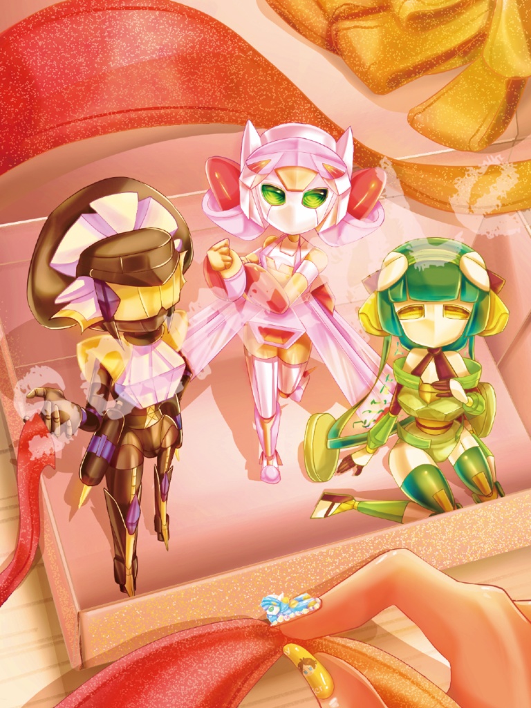 ロボ娘ポストカードセット【池盛さん家の3ロボ娘】