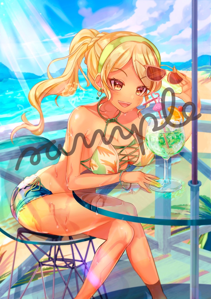 あけのちゃんポストカード【池盛さん家の3ロボ娘】