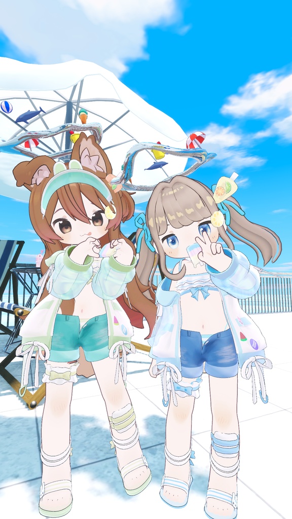 【VRChat向け】夏の海のヘイロー~Summer Splash~【MA対応】
