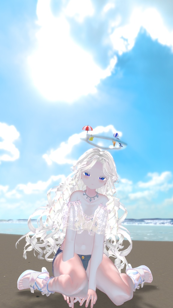 【VRChat向け】夏の海のヘイロー~Summer Splash~【MA対応】