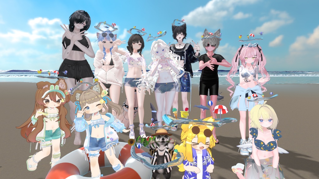 【VRChat向け】夏の海のヘイロー~Summer Splash~【MA対応】