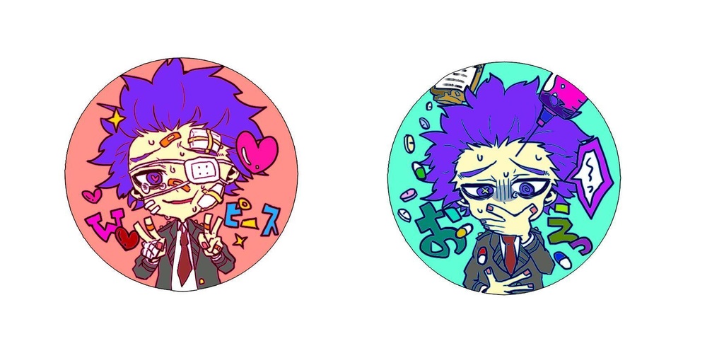 かわいそ心操缶バッチ づけしば Booth