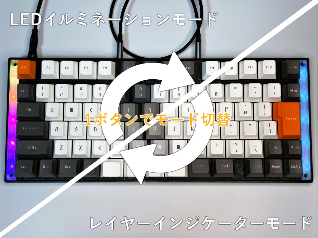 【左右分割 JIS配列】Earth83s